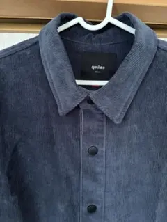 qmile コーデュロイシャツ　ネイビー