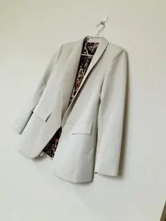 【新品タグ】MODE FOURRURE イタリア製 レオパード裏地ジャケット