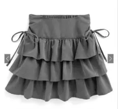 グレイルインパン裏地付きリボンティアードミニスカートta206