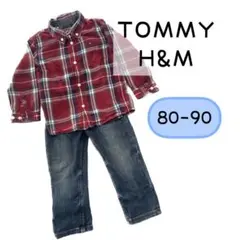 【24時間以内発送】トミーネルシャツH&M上下セットアップ9080