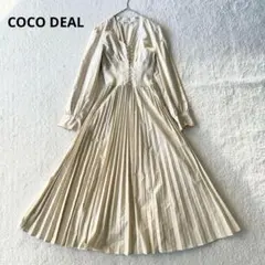 ココディール COCO DEAL ニットコルセットプリーツワンピース 2ベージュ