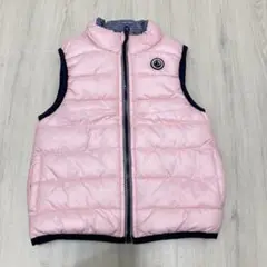 【美品】プチバトー ピンク 中綿ベスト 24m 100cm ダウンベスト