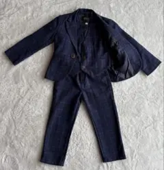 【100サイズ】【3ピース】 REBOURNE チェック柄 スーツ