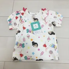 80cm しまむら コラボ シュガーラッシュ ヴァネロペ 総柄 Tシャツ