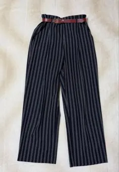 ワイドパンツ ストライプ