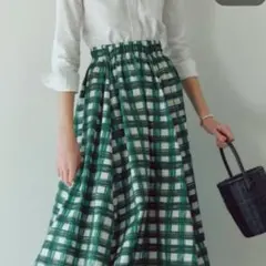 Mila Owen チェック柄フレアスカートのサムネイル