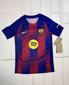 【新品タグ付】FCバルセロナ ユニフォーム 25-26 ホーム ナイキ Sキッズのサムネイル