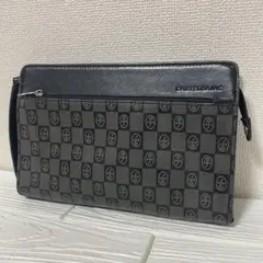 CASTELBAJAC チェック柄 レザークラッチバッグ　セカンドバッグ