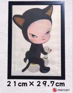 ⭐️ 奈良美智 「Harmless Kitty」1994のポストカードの額装品 - メルカリ