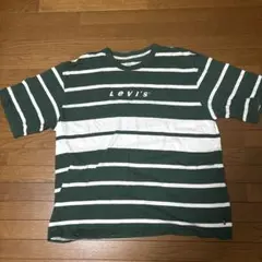 Levi's ボーダー Tシャツ グリーン M