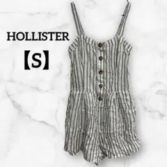 Hollister オールインワン サロペットSストライプ バックシャーリング