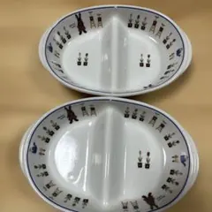 カレー皿風仕切り付きお皿