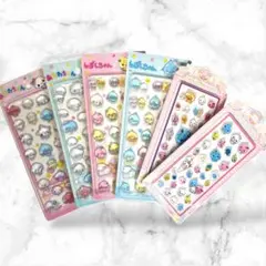 3D立体シール+アクリルシール6枚セット ハードタイプ 硬いシール