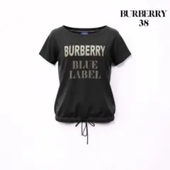 BURBERRY BLUE LABELTシャツ黒ロゴ半袖バーバリーブルーレーベル