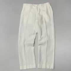 90s Euro Vintage リネン100% センタープレス スラックス