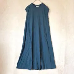 アースミュージック／ワンピース フレアスカート カットソー ロング丈 コットン