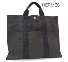 HERMES エルメス エールライン MM トート A4 キャンバス グレーのサムネイル