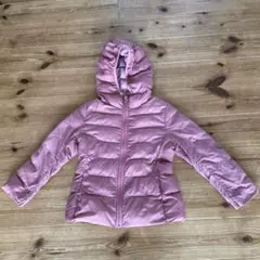 UNIQLO フード付きダウンコート 110 ピンク