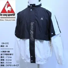 ルコックゴルフ◆2ウエイジャケット◆ホワイト×ブラック