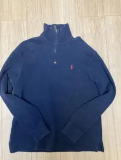 ポロ・ラルフ・ローレン ネイビー ハーフジップ トレーナー