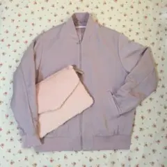 ユニクロ　ブルゾン　MA-1 ジャンパー　Lサイズ　ピンク