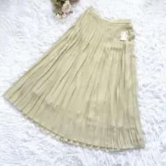 【新品】UNIQLO ユニクロ シフォンプリーツロングスカート イエロー Mのサムネイル