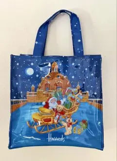 【レア新品】Harrods ハロッズ　トートバッグ クリスマス　サンタクロース
