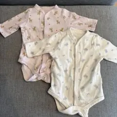 西松屋　長袖前開きボディースーツ