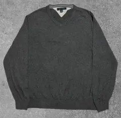 TOMMY HILFIGER トミーヒルフィガー コットンニット グレー L