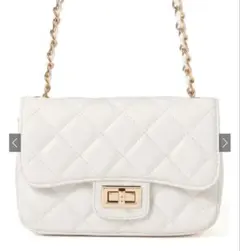 GRL キルティングチェーンショルダーバッグ[tr733] オフホワイト