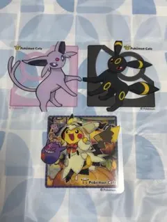 ポケモンカフェ クリアコースター　セット　エーフィ　ブラッキー　ピカチュウ