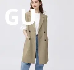 GU オーバーサイズ　ダブルブレストベスト　ジレ　Sサイズ