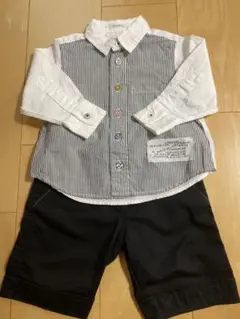 ARCH&LINE ストライプシャツとショートパンツセット 85