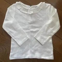next ホワイト フリル付き長袖シャツ