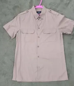 A.P.C サファリシャツ　ワークシャツ　ベージュ　S　半袖のサムネイル
