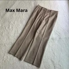 MaxMara 白タグ パンツ スラックス 38 L ウール シルク イタリア製