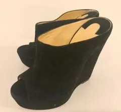 クリスチャンルブタン バックスキン ウェッジサンダル美品(美脚、脚長)