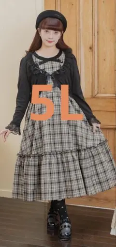 新品6L 青木美沙子 ブラック花柄 ワンピース - メルカリ
