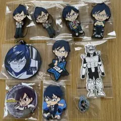 ヒロアカ　ラバーストラップ8個　メタルチャーム　缶バッジ　飯田天哉　10個セット