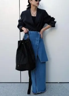 Ameri Vintage】REMAKE DENIM CHINO SKIRT - メルカリ