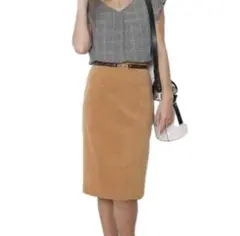 美品　マスタード タイトスカート ベルト無し