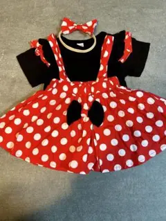 ミニー　なりきり　ベビー　80 リボン付き　コスチューム　ディズニー