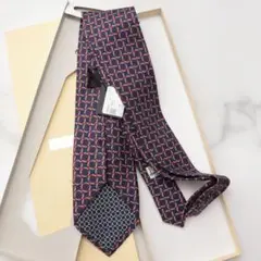 未使用 ダンヒル dunhill ネイビーとレッドのネクタイ