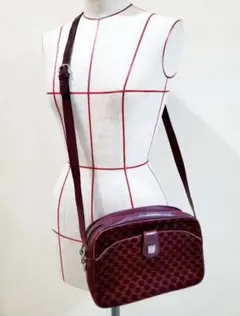 【セリーヌ】ヴィンテージボルドーショルダーバッグ
