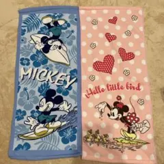 Disneyミッキー・ミニー フェイスタオル2枚セット
