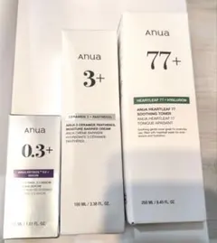 Anua スキンケア3点セット (0.3+, 3+, 77+)