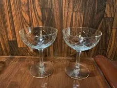 レトロ　カクテルグラス2個セット