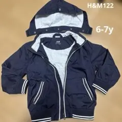 H&M ネイビー フード付きジャケット 12-122cm