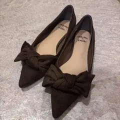 【22.5cm】【美品】Odette e Odile リボンフラットシューズ