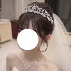 ブライダルティアラ 結婚式 クリスタル 花嫁 前撮り ウェディング ドレス小物